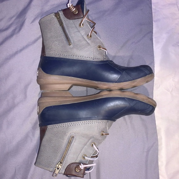 Sperry Navy Grey Waterproof Boot Size 8 - Picture 7 of 7